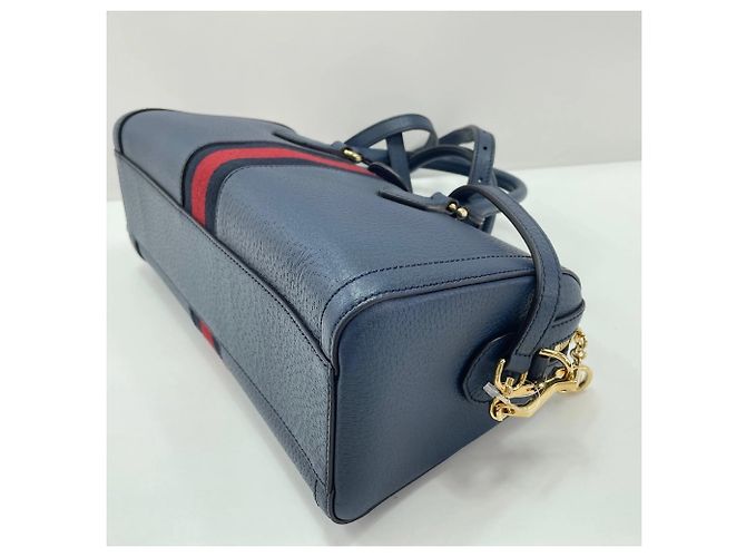 Borsa Boston Gucci Ophidia in Navy Blu navy - vista 7