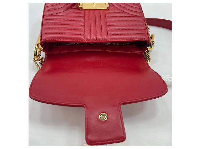 Prada Diagram gesteppte Schultertasche Rot - Ansicht 10