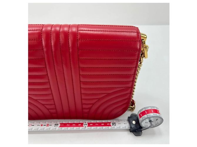Prada Diagram gesteppte Schultertasche Rot - Ansicht 4