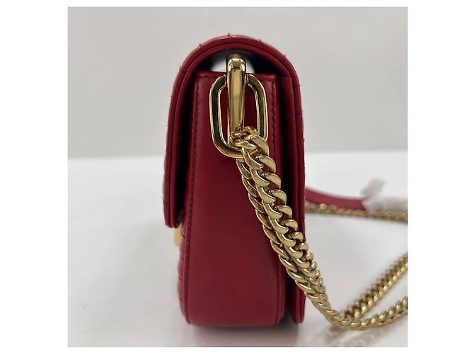 Prada Diagram gesteppte Schultertasche Rot - Ansicht 6
