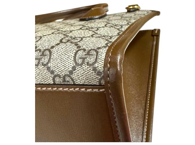 Borsa Tote Gucci GG Small Marrone - vista 12