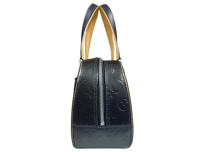 Borsa Louis Vuitton Shelton Monogram Mat Marrone Nero - vista 5
