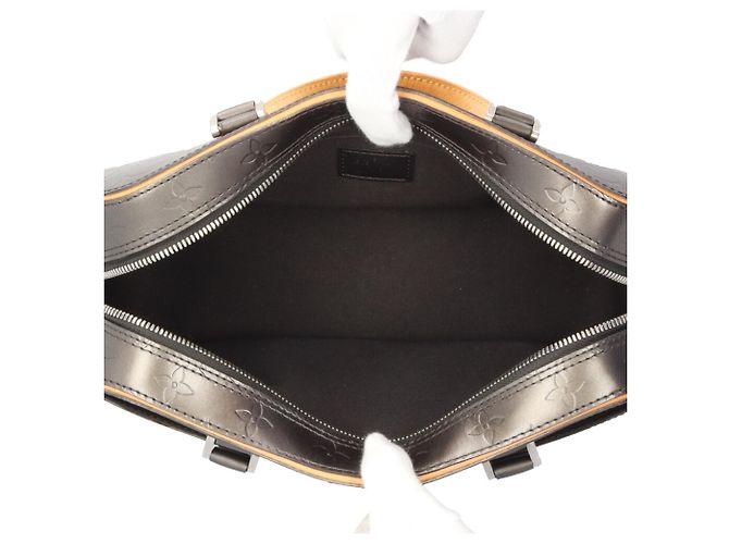 Borsa Louis Vuitton Shelton Monogram Mat Marrone Nero - vista 7