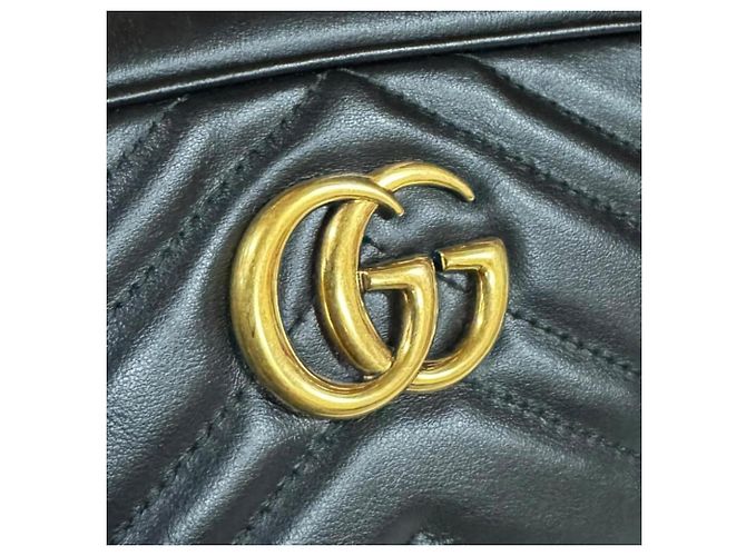 Borsa a tracolla Gucci GG Marmont Nero - vista 11