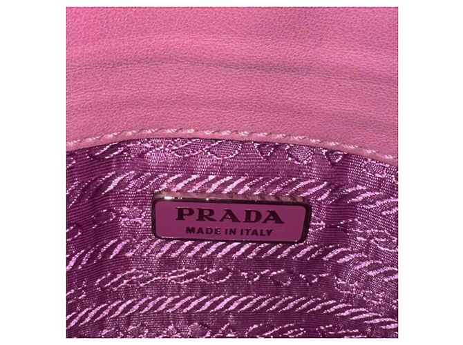 Borsa a tracolla in pelle smaltata Prada Nero - vista 8