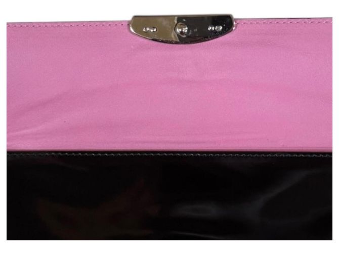 Borsa a tracolla in pelle smaltata Prada Nero - vista 9