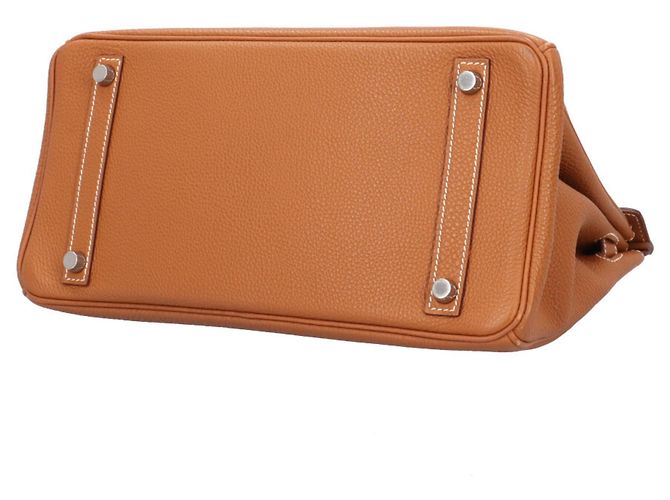 Hermès Borsa Hermes Birkin 30 in pelle Togo marrone D'oro - vista 5