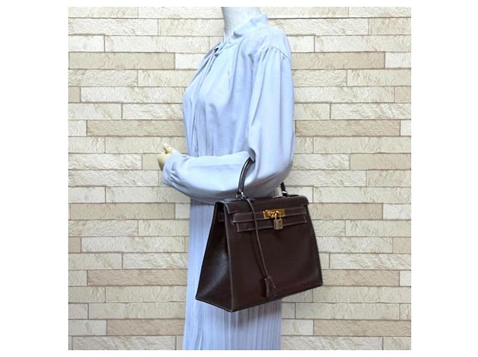 Hermès Borsa Hermes Kelly 28 Marrone Marrone scuro - vista 2