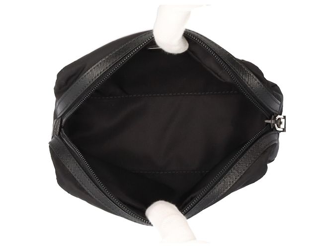 Bolso de mano de nylon Prada Negro - vista 6
