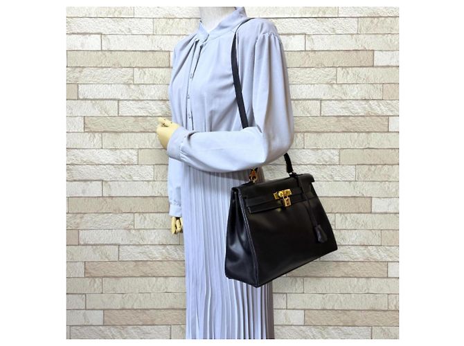 Hermès Borsa a tracolla Hermes Kelly 32 Nero - vista 2