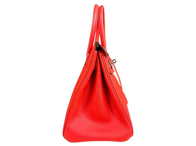 Hermès Borsa Hermes Birkin 30 in pelle Epsom rosa - vista 4