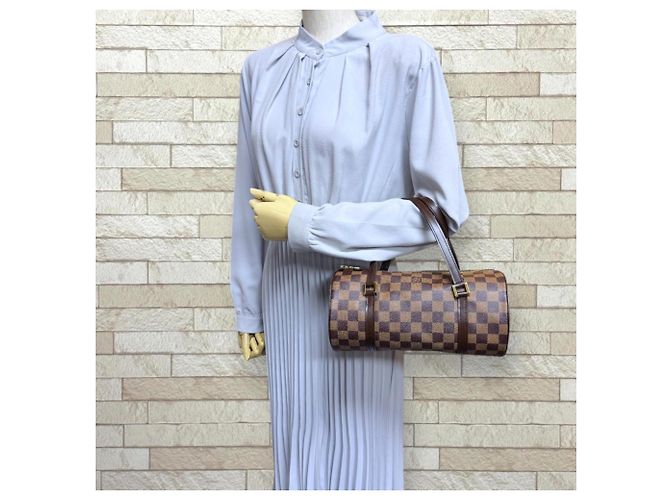 Borsa Louis Vuitton Papillon 26 Damier Marrone - vista 2