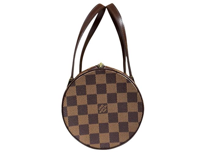 Borsa Louis Vuitton Papillon 26 Damier Marrone - vista 3