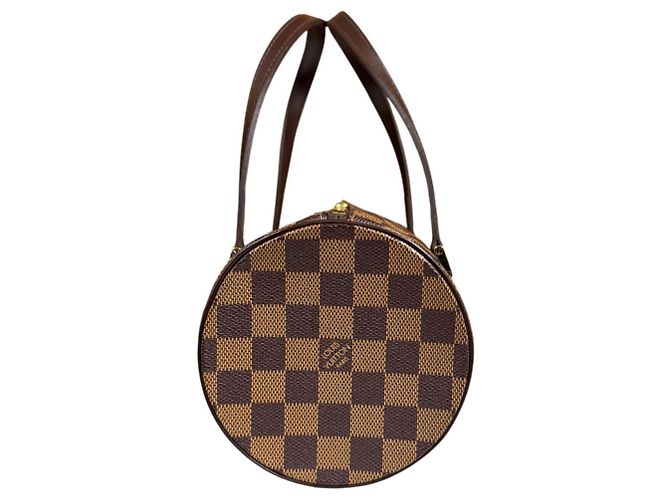 Borsa Louis Vuitton Papillon 26 Damier Marrone - vista 4