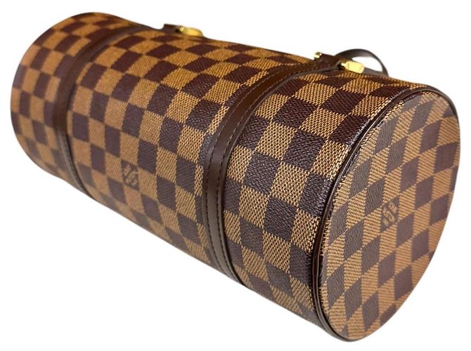 Borsa Louis Vuitton Papillon 26 Damier Marrone - vista 5