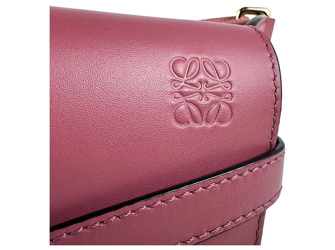 Borsa a tracolla in pelle Loewe Gate Dual Mini Rosa - vista 11