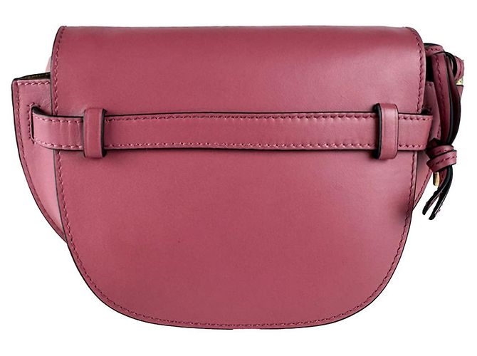 Borsa a tracolla in pelle Loewe Gate Dual Mini Rosa - vista 3