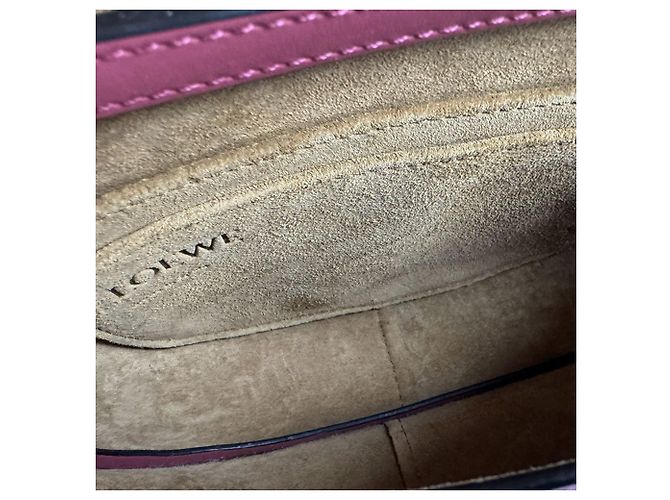 Borsa a tracolla in pelle Loewe Gate Dual Mini Rosa - vista 5