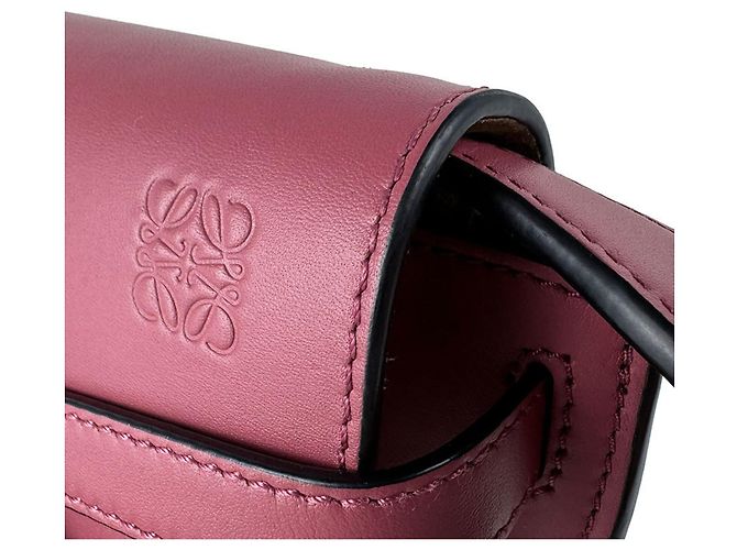 Borsa a tracolla in pelle Loewe Gate Dual Mini Rosa - vista 6