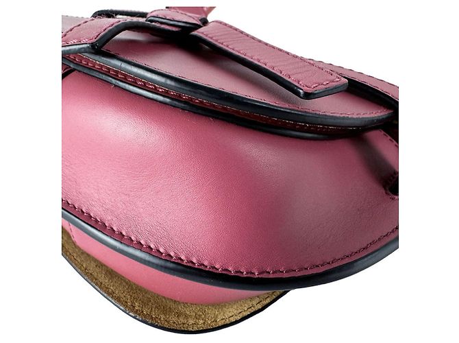 Borsa a tracolla in pelle Loewe Gate Dual Mini Rosa - vista 8