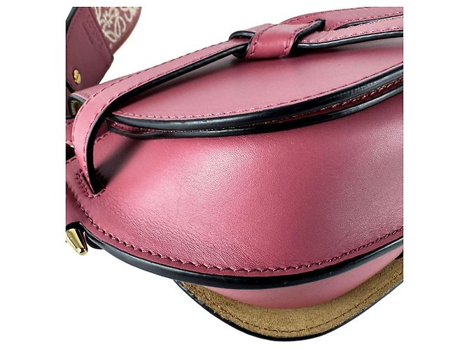 Borsa a tracolla in pelle Loewe Gate Dual Mini Rosa - vista 9