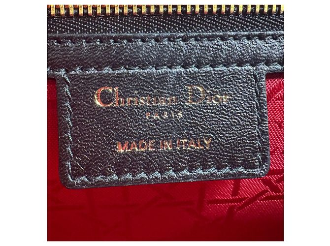 Borsa Christian Dior Lady Large in pelle di agnello Nero - vista 13