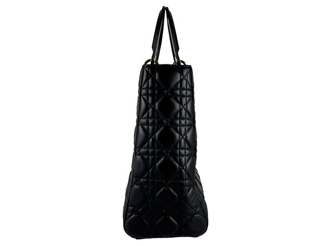 Borsa Christian Dior Lady Large in pelle di agnello Nero - vista 2