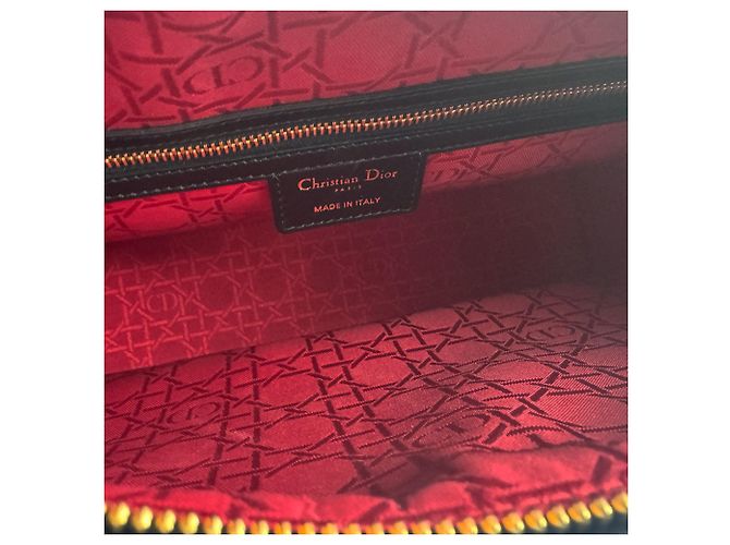 Borsa Christian Dior Lady Large in pelle di agnello Nero - vista 5