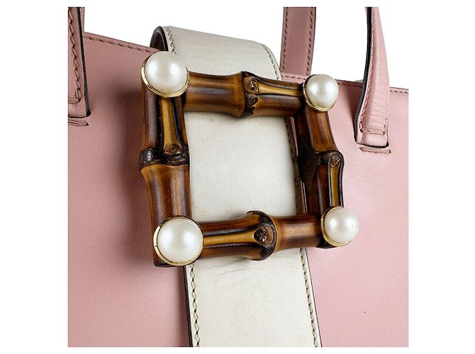 Borsa a mano/Borsa a tracolla Gucci Nymphaea in pelle Rosa Crudo - vista 12