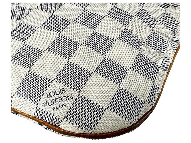 Borsa a tracolla Pochette Louis Vuitton Damier Azur Crudo - vista 8