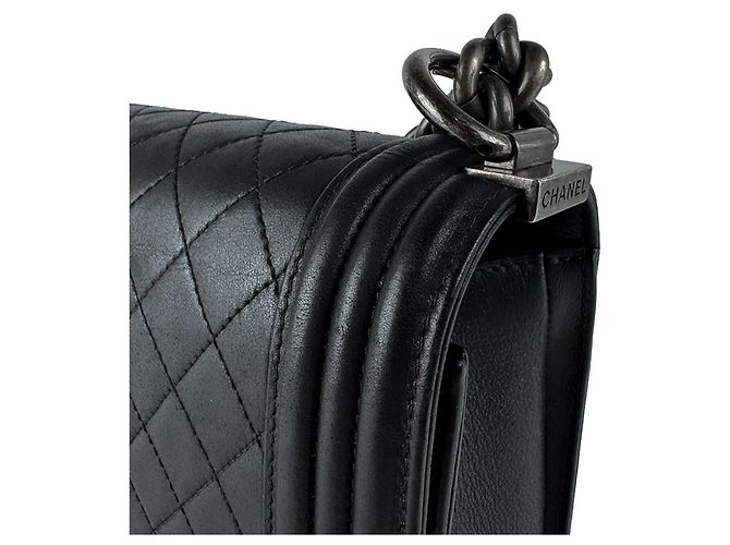 Borsa a tracolla Chanel Boy Nero - vista 6