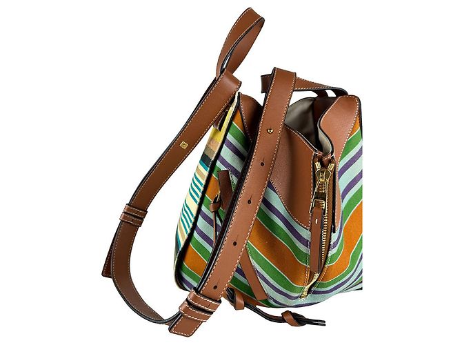 Borsa a spalla Loewe Hammock Marrone Multicolore - vista 10
