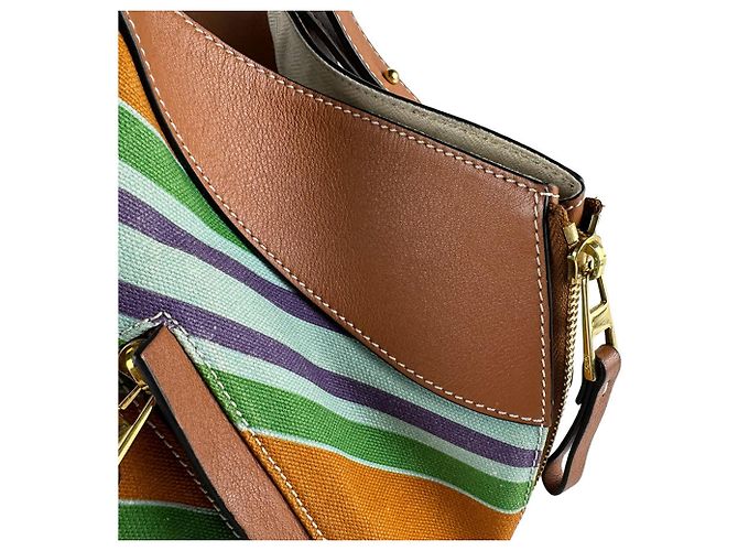 Borsa a spalla Loewe Hammock Marrone Multicolore - vista 6