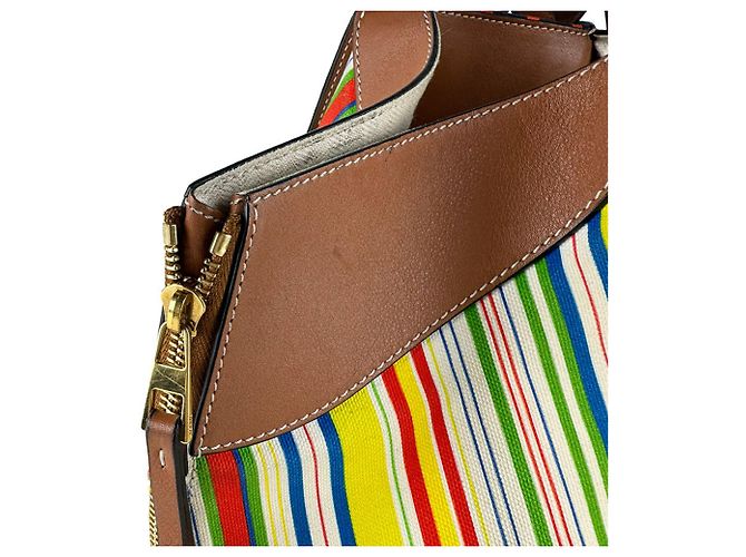 Borsa a spalla Loewe Hammock Marrone Multicolore - vista 7