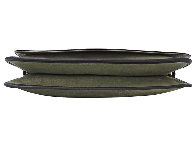 Borsa Loewe in camoscio Anagram nera e verde Nero - vista 3