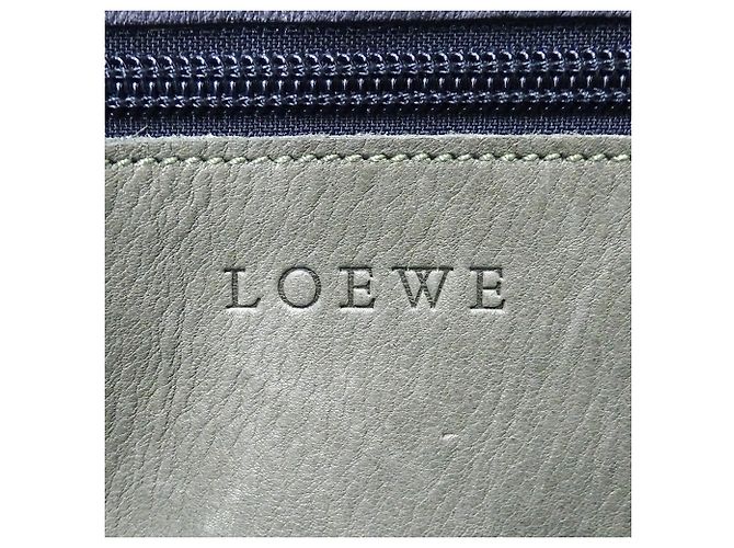 Borsa Loewe in camoscio Anagram nera e verde Nero - vista 6