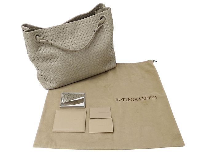 Borsa Bottega Veneta Intrecciato Beige e Blu - vista 7