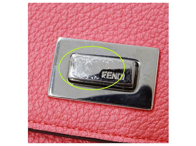 Portafoglio bi-fold da donna Fendi in pelle rosa - vista 10
