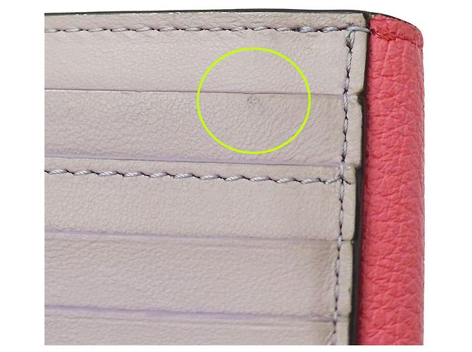 Portafoglio bi-fold da donna Fendi in pelle rosa - vista 12