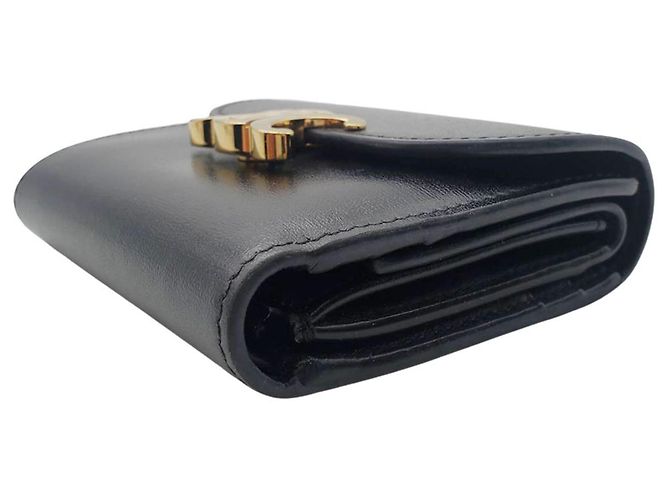 Triomphe Céline Portafoglio bi-fold da donna Celine in pelle nera Nero - vista 3
