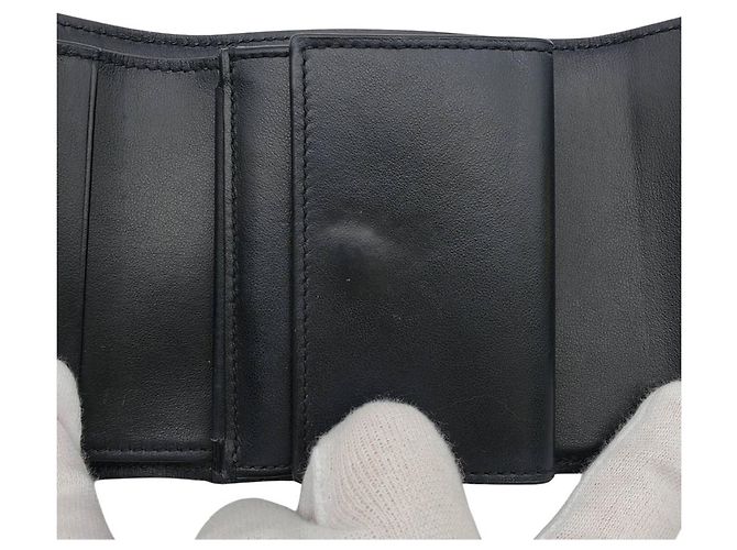 Triomphe Céline Portafoglio bi-fold da donna Celine in pelle nera Nero - vista 8