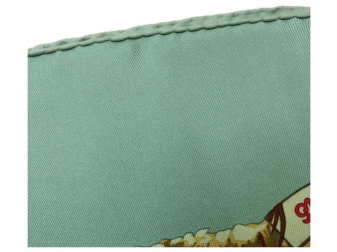 Hermès Foulard di seta Hermes Carre 90 Tanzania Multicolore Verde - vista 4