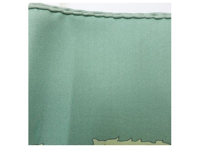 Hermès Foulard di seta Hermes Carre 90 Tanzania Multicolore Verde - vista 5
