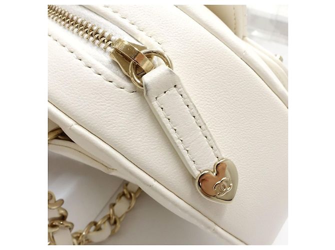 Borsa cintura Chanel a forma di cuore Bianco - vista 14