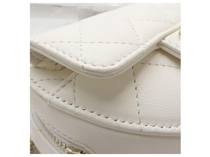 Borsa cintura Chanel a forma di cuore Bianco - vista 7