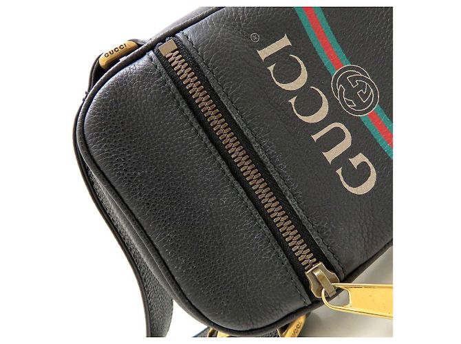 Borsa a tracolla Gucci in vitello nero - vista 16