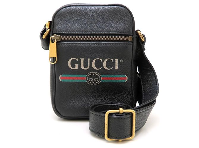 Borsa a tracolla Gucci in vitello nero - vista 2