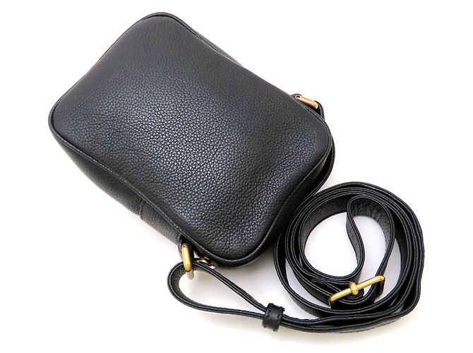 Borsa a tracolla Gucci in vitello nero - vista 5