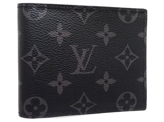 Portafoglio bi-fold Louis Vuitton Monogram Eclipse Nero Monogramma - vista 3