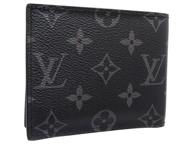 Portafoglio bi-fold Louis Vuitton Monogram Eclipse Nero Monogramma - vista 4